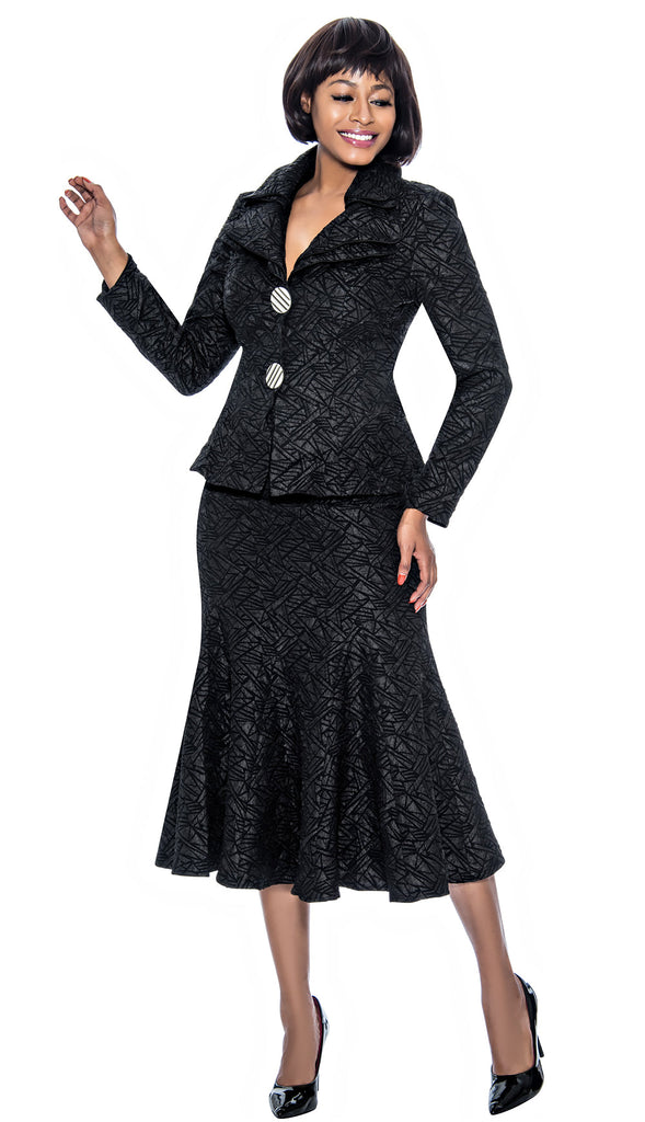 Terramina Church Suit 7988-Black - Church Suits For Less