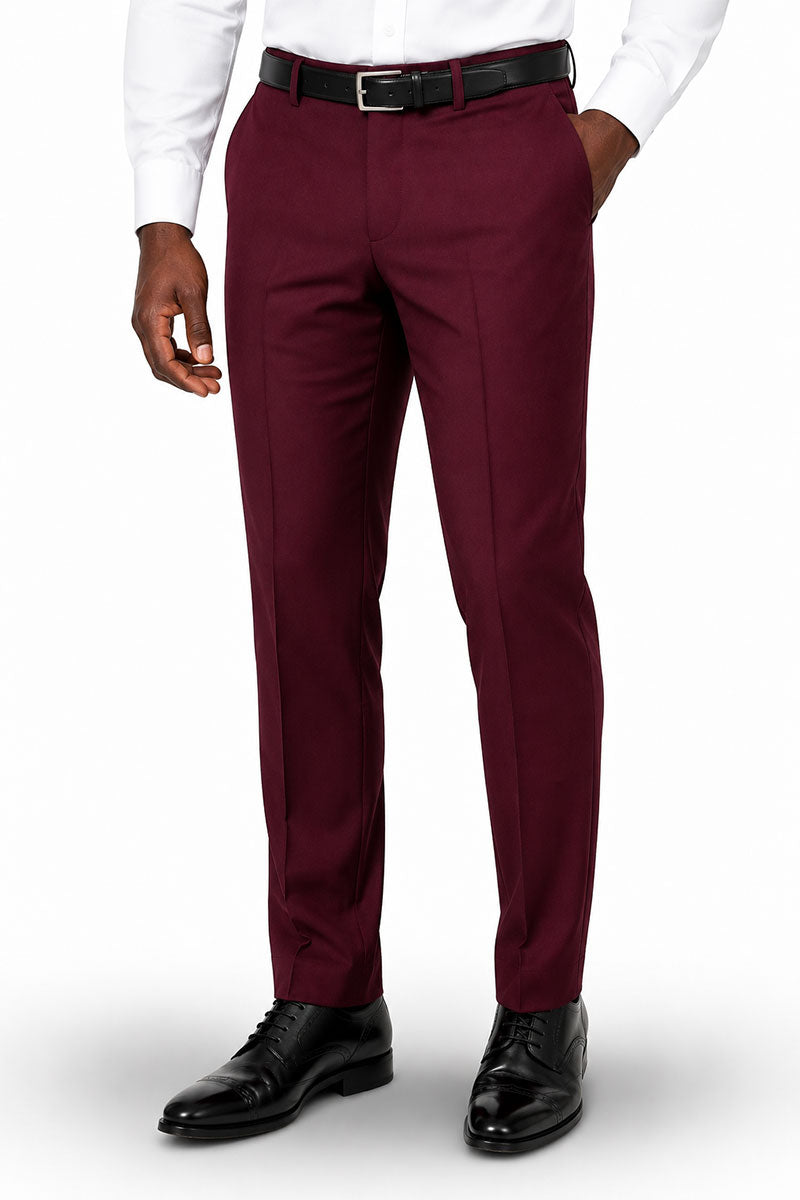 Vinci Dress Pants OS-900-Burgundy