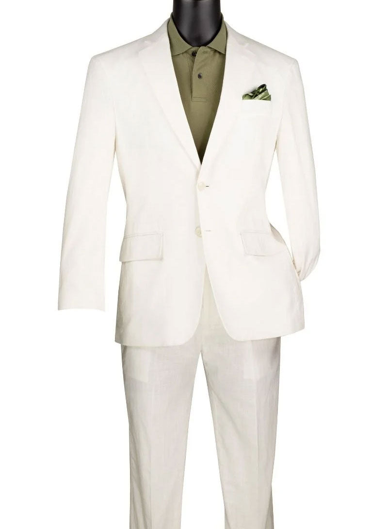 Vinci Modern Fit Men Suit MLC-1-White