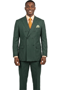 Double Breasted Men Suit DSS-4-Hunter Green