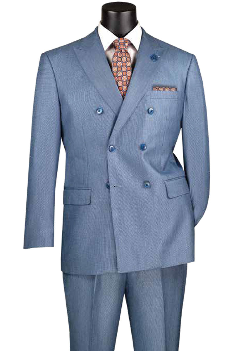 Vinci Men Suit DRK-5-Smoke Blue