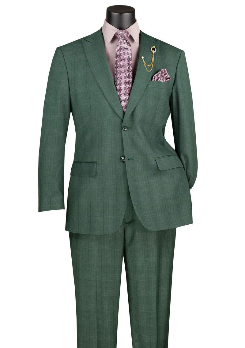 Vinci Men Suit F-2RW-1-Forest Green