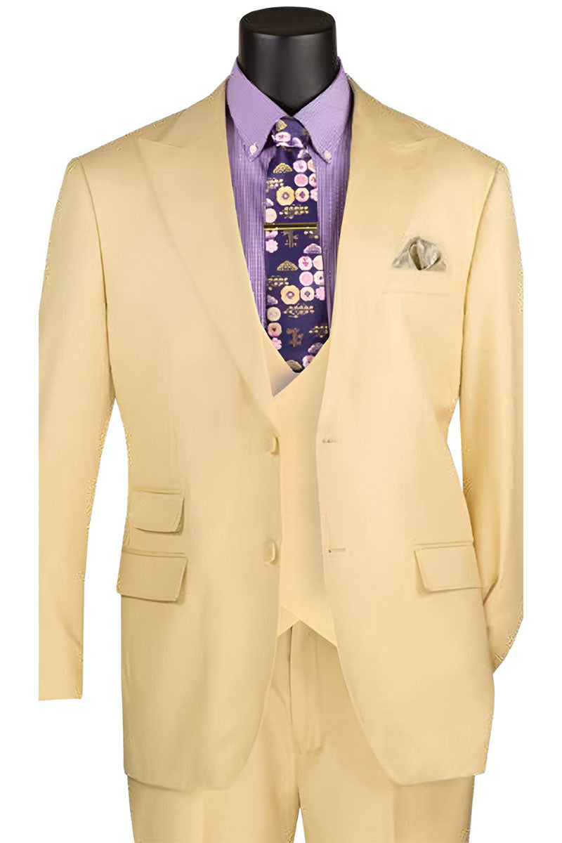 Vinci Men Suit V2RK-5-Butter