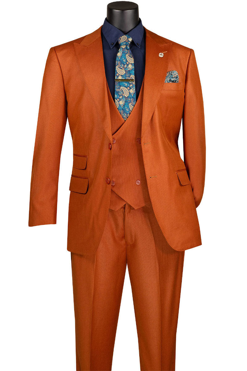 Vinci Men Suit V2RK-5-Rust