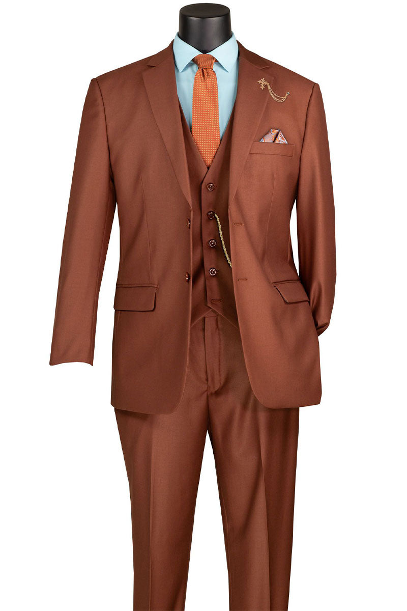 Classic Fit  Men Suit V2TR-Cognac