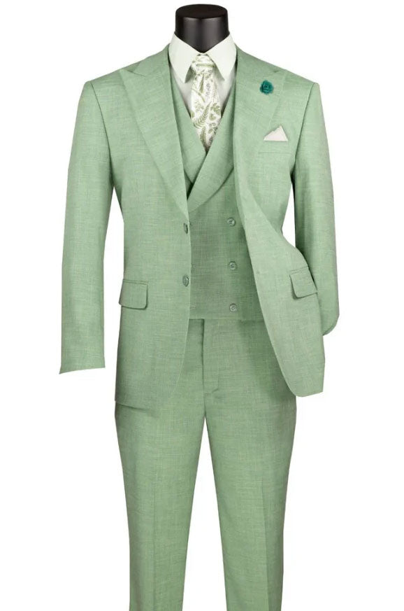 Men Church Suit MV2K-2-Light Green