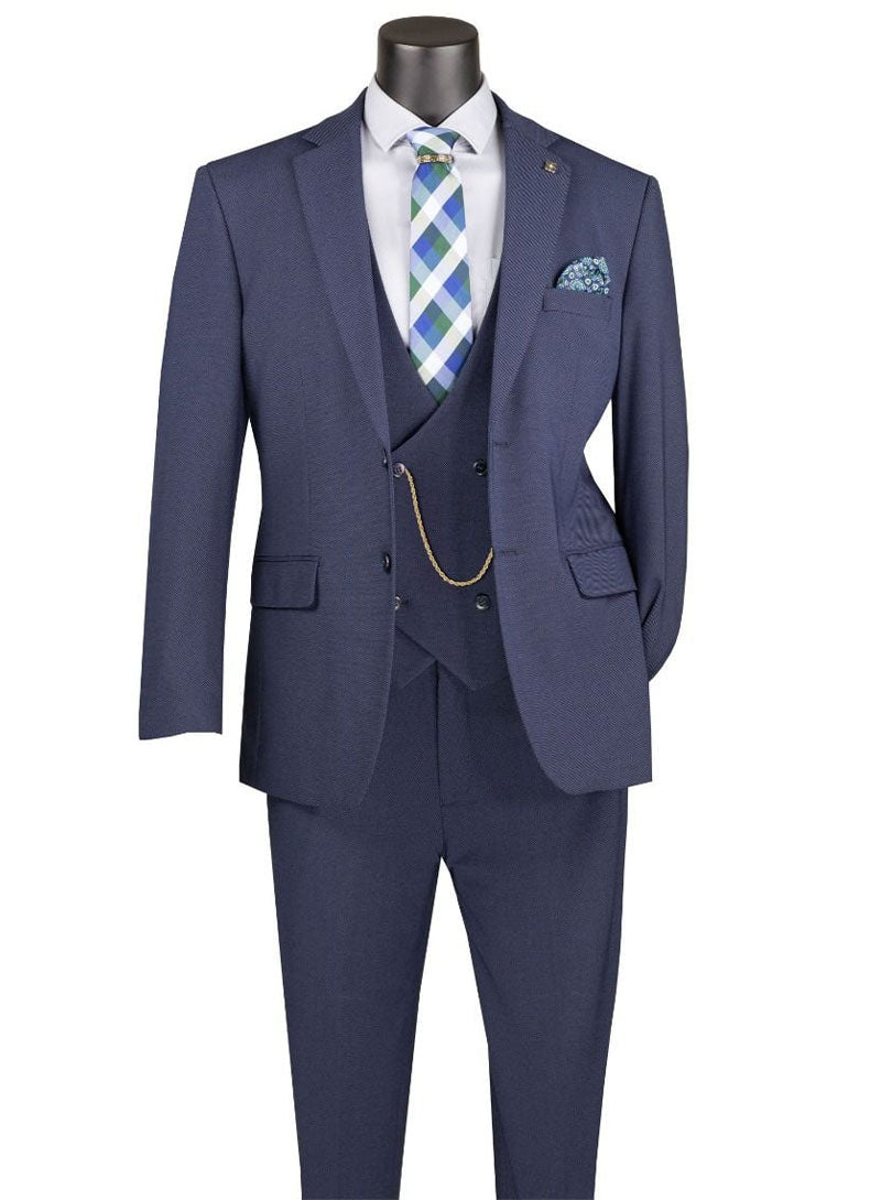 Men Church Suit MV2K-3-Navy