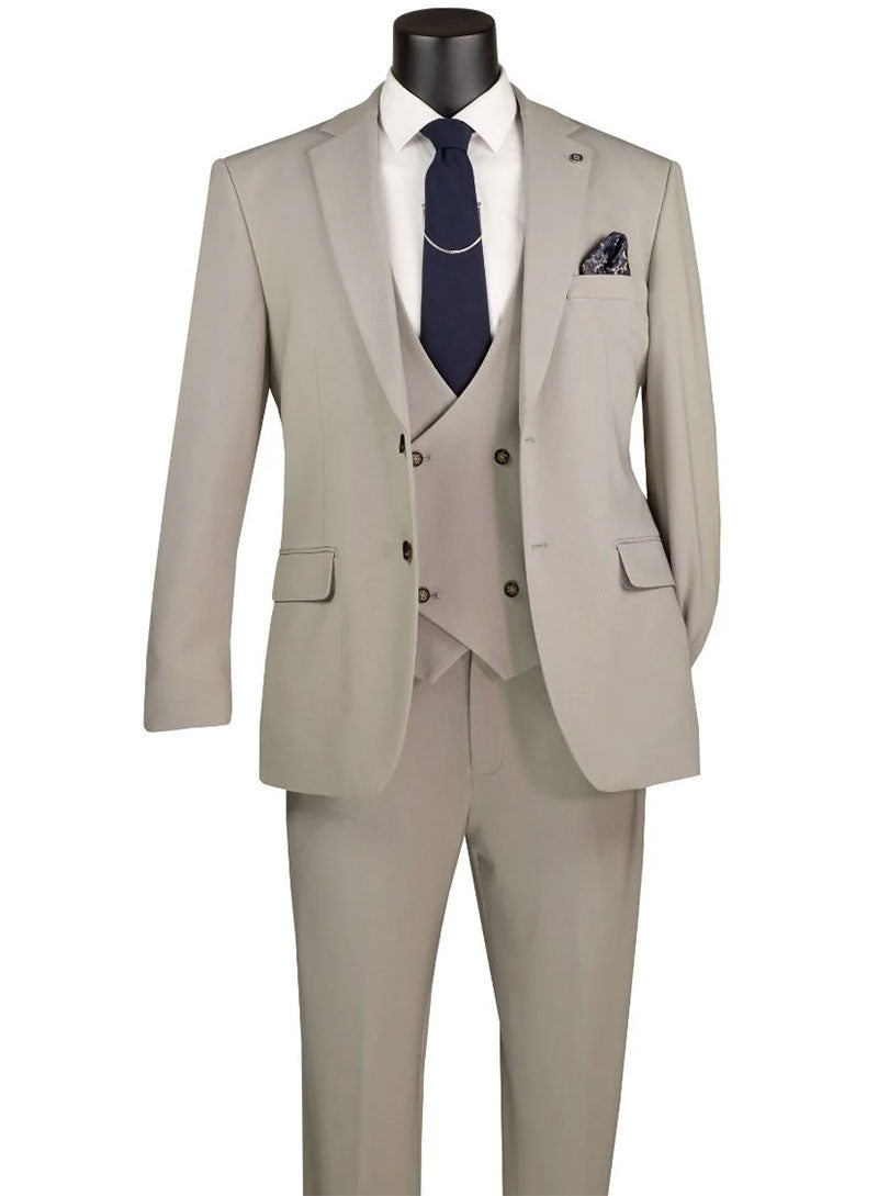 Men Church Suit MV2K-3-Tan