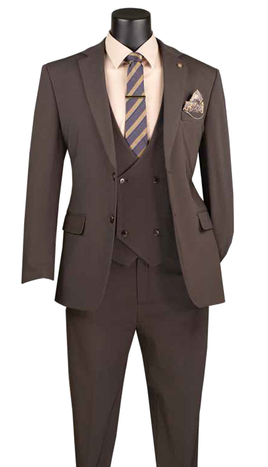 Men Church Suit MV2K-3-Brown
