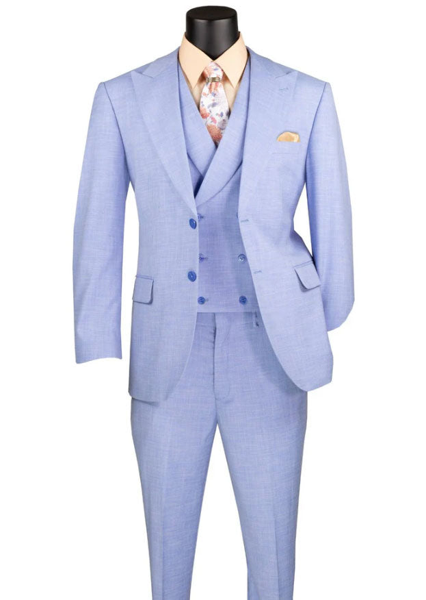 Men Church Suit MV2K-2 Light Blue - Church Suits For Less