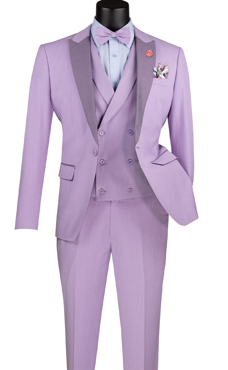 Slim Fit Men Suit SV2K-5-Lavender - Church Suits For Less