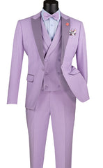 Vinci Men Suit SV2K-5-Lavender - Church Suits For Less
