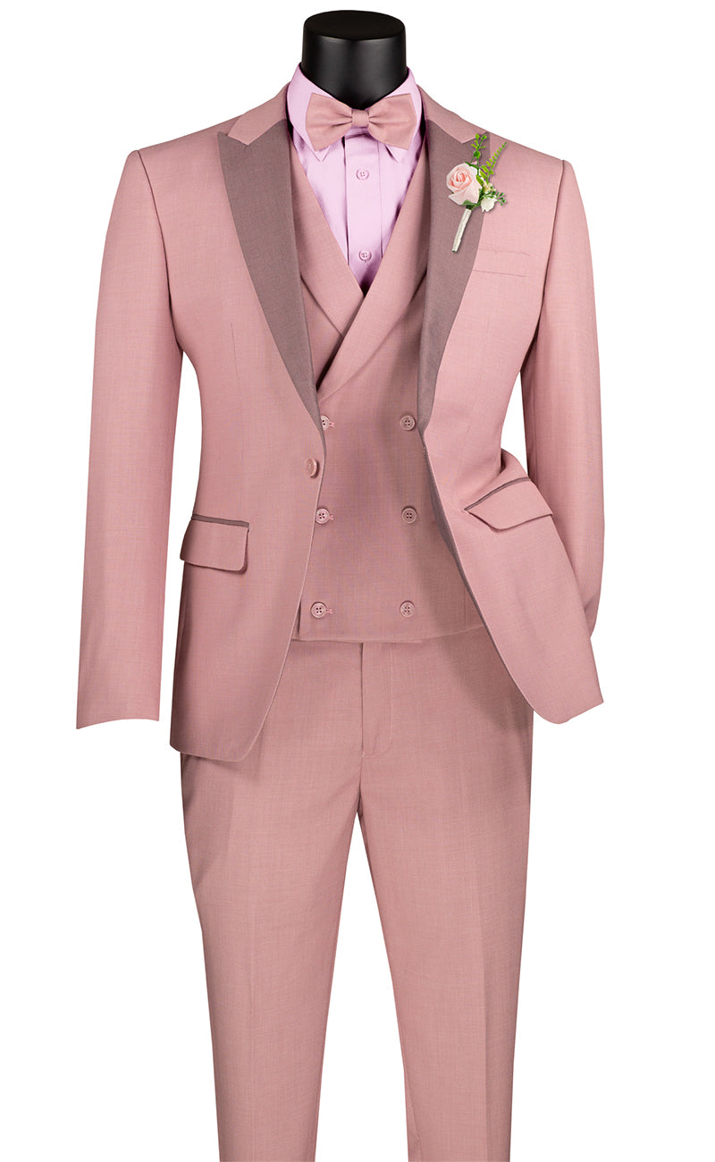 Slim Fit Men Suit SV2K-5-Mauve - Church Suits For Less