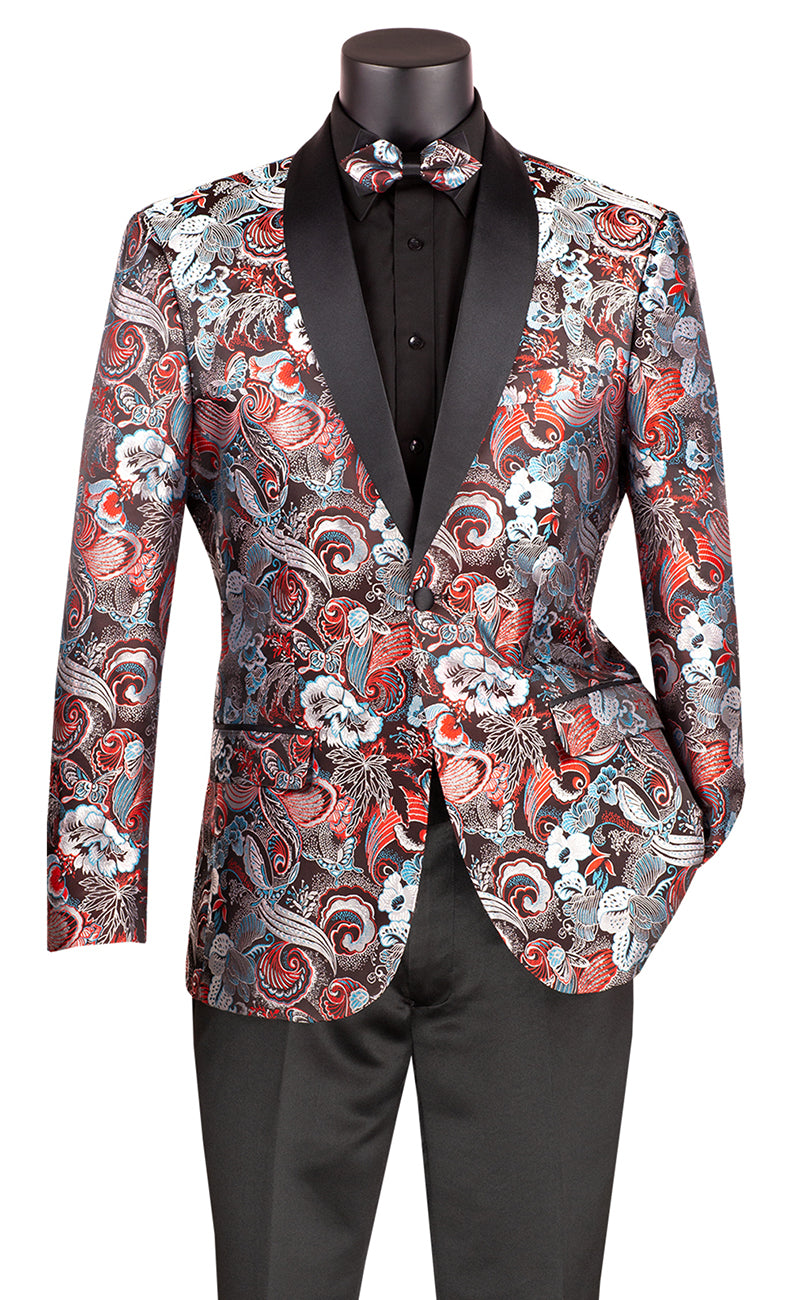 Men Modern Fit Sport Jacket BM-3 Burgundy - Church Suits For Less