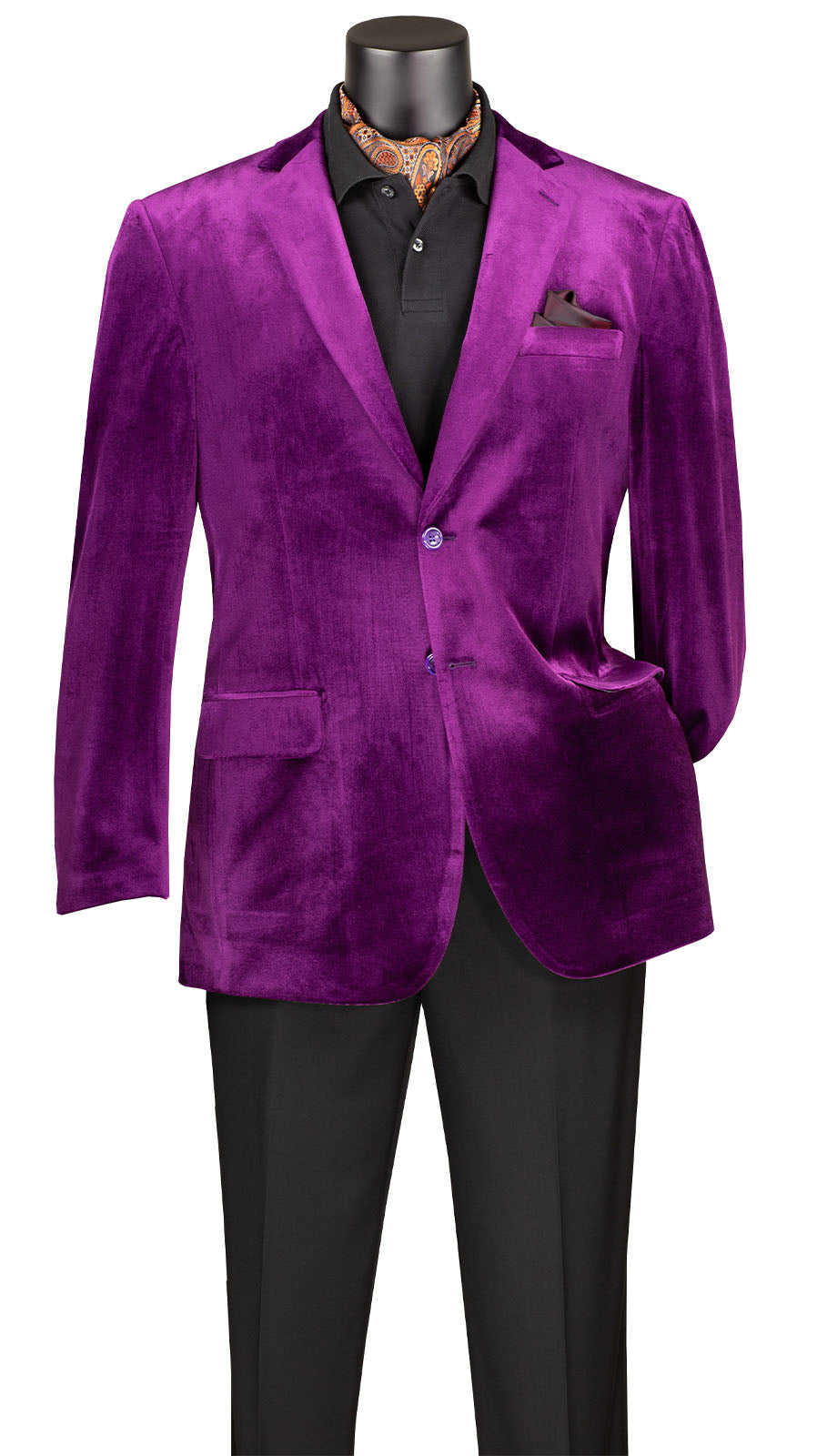 Men Regular Fit Sport Coat B-27-Purple - Church Suits For Less