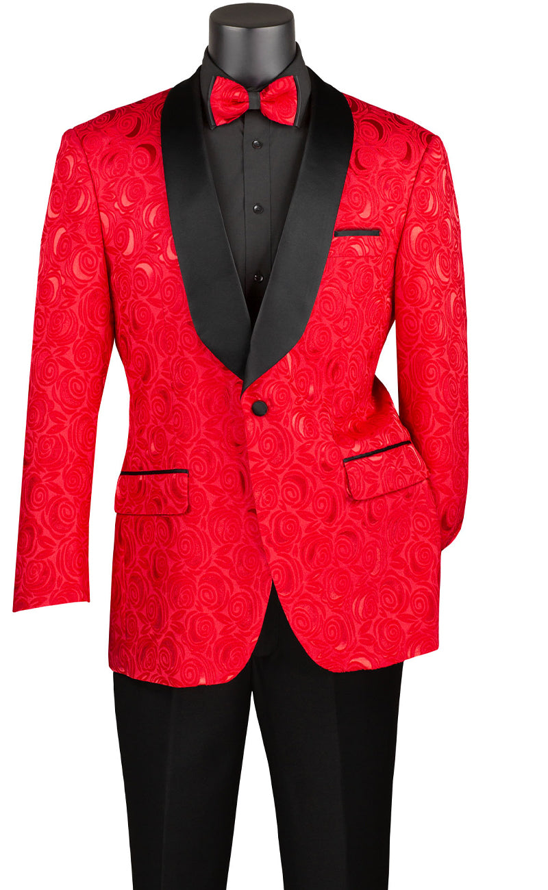 Men Regular Fit Sport Jacket BF-8C-Red - Church Suits For Less