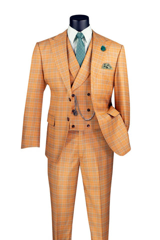 Vinci Men Suit MV2W-3C-Orange - Church Suits For Less