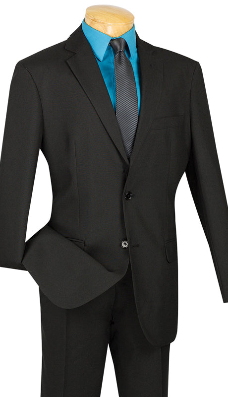 Vinci Suit S-2PPC-Black - Church Suits For Less