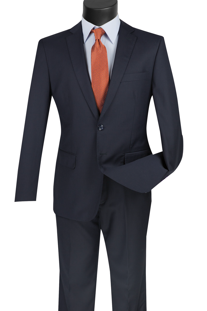 Slim Fit Men Suit SC900-12- Navy - Church Suits For Less