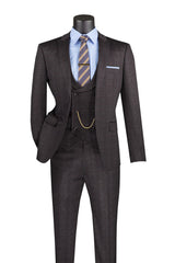 Vinci Men Suit SV2W-8-Black - Church Suits For Less