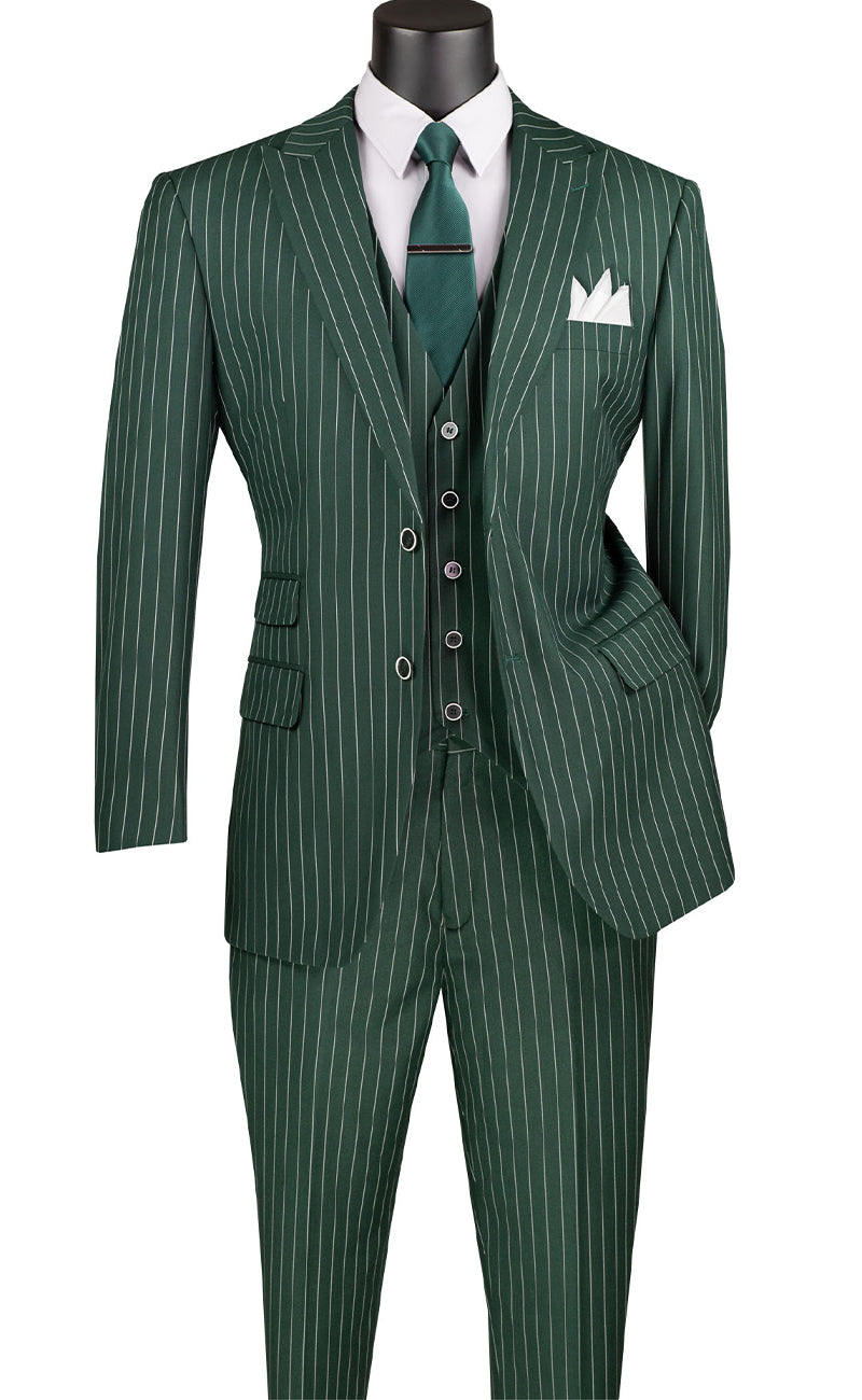 Classic Fit Men Suit V2RS-9-Hunter Green - Church Suits For Less