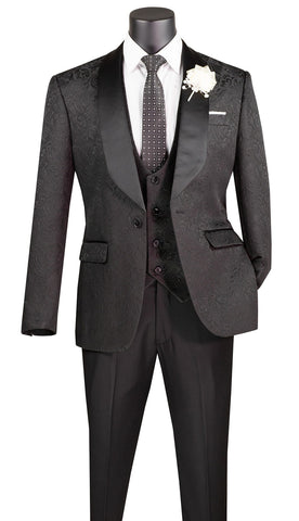 Vinci Tuxedo TVSJ-1C-Black - Church Suits For Less