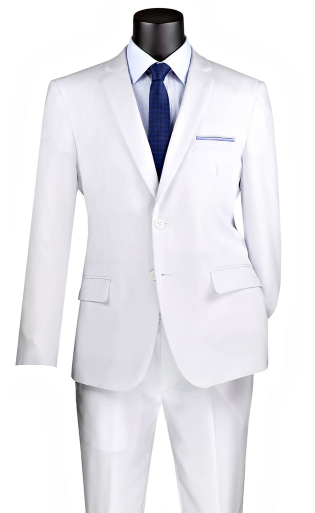 Vinci Suit S-2PP-White - Church Suits For Less