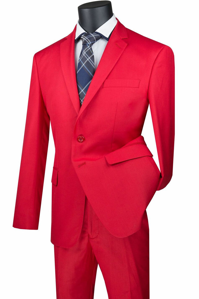Slim Fit Men Suit SC900-12C-Red - Church Suits For Less