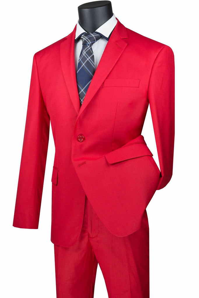 Vinci Men Suit SC900-12-Red - Church Suits For Less
