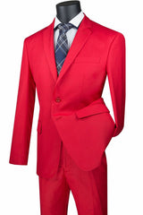 Vinci Men Suit SC900-12C-Red - Church Suits For Less