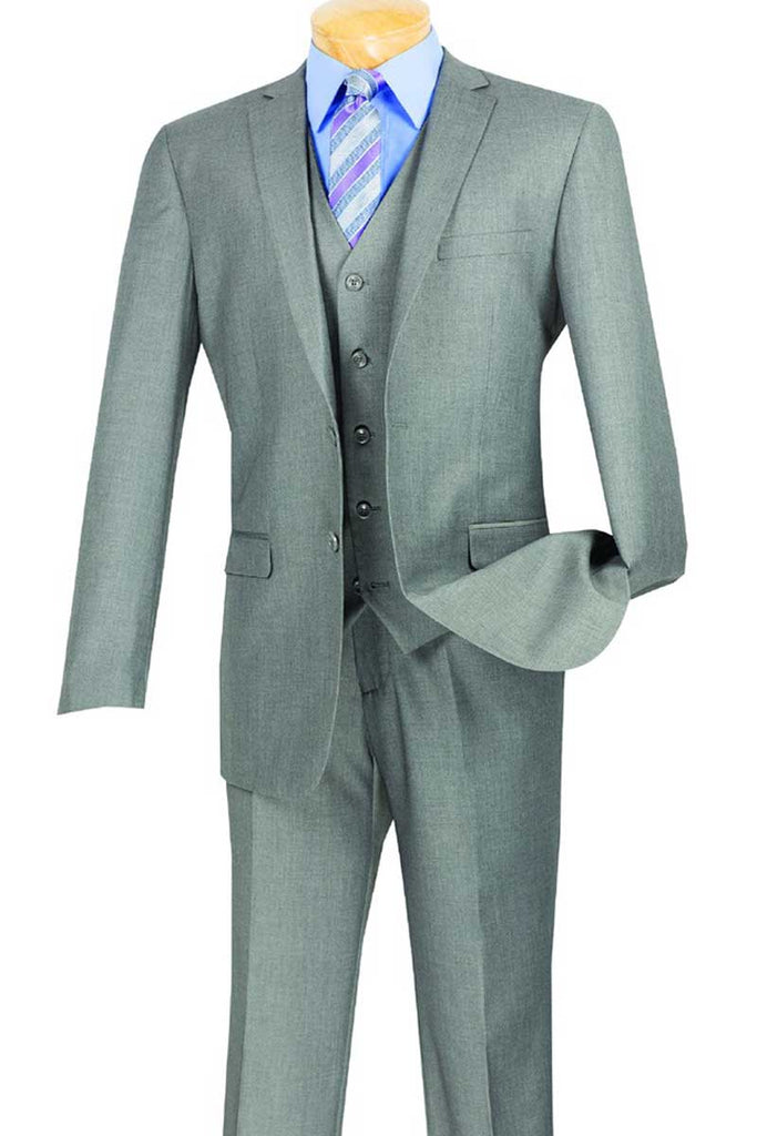 Vinci Suit SV2900-Medium Gray - Church Suits For Less