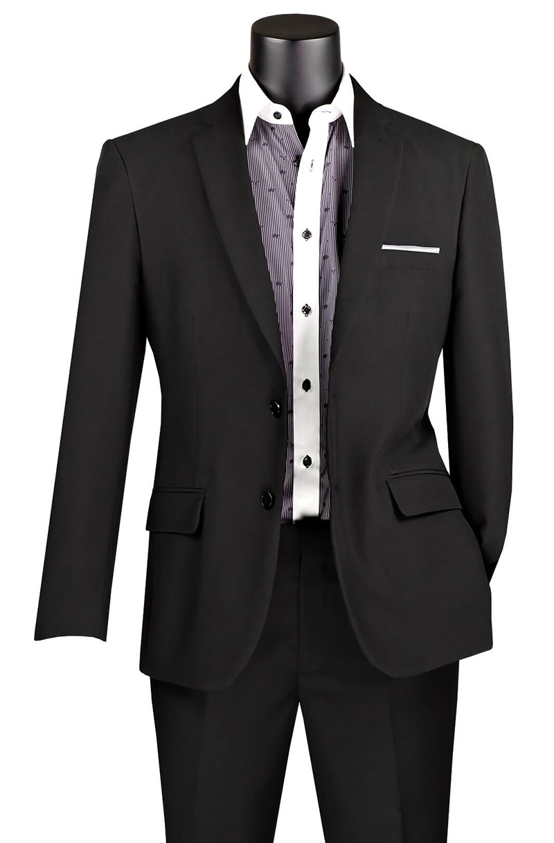 Men Slim Fit Sport Coat Z-S2PP-Black - Church Suits For Less