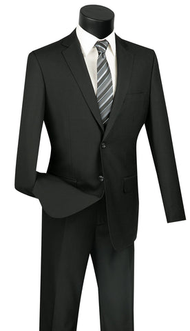 Vinci Men Suit SC900-12C-Black - Church Suits For Less