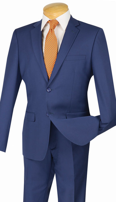 Vinci Men Suit US900-1C-Indigo - Church Suits For Less