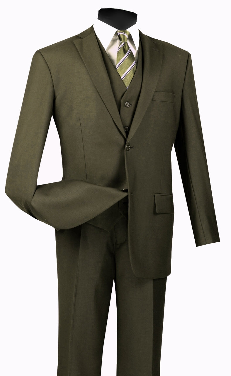 Vinci Suit V2TRC-Olive - Church Suits For Less