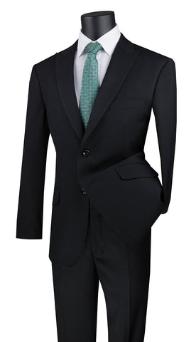 Vinci Suit M2TRC-Black - Church Suits For Less