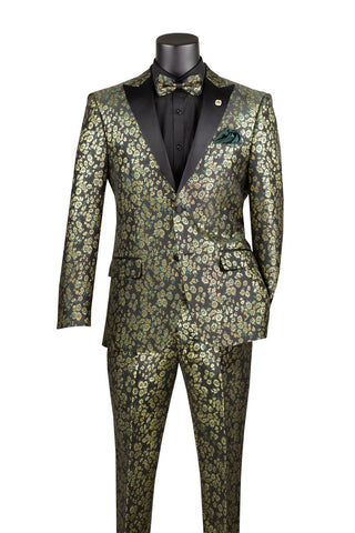 Vinci Tuxedo TSJQ-1-Emerald - Church Suits For Less