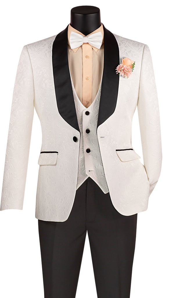 Vinci Tuxedo TVSJ-1-White - Church Suits For Less