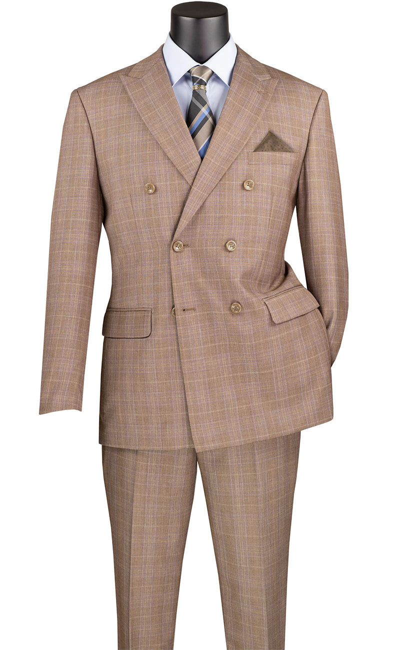 Tan Wear Less Double Breasted Men Suit DRW-1 Tan – Church suits for less