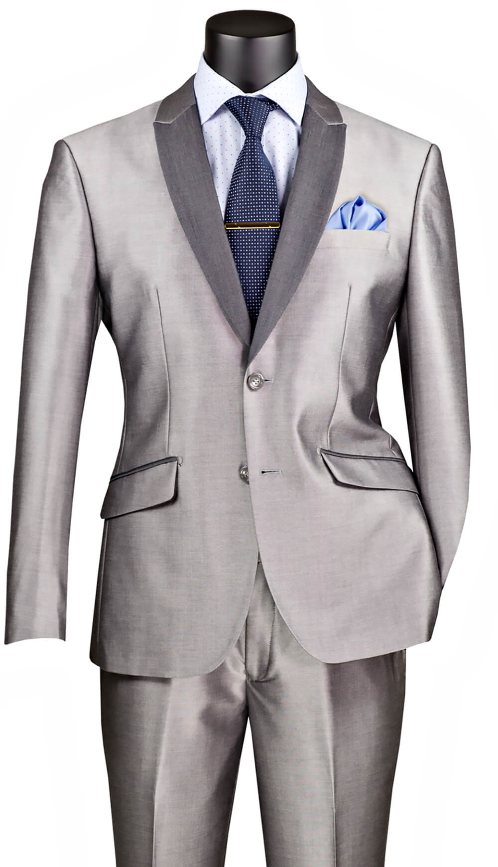 Slim Fit Men Suit S2PS-1-Gray - Church Suits For Less