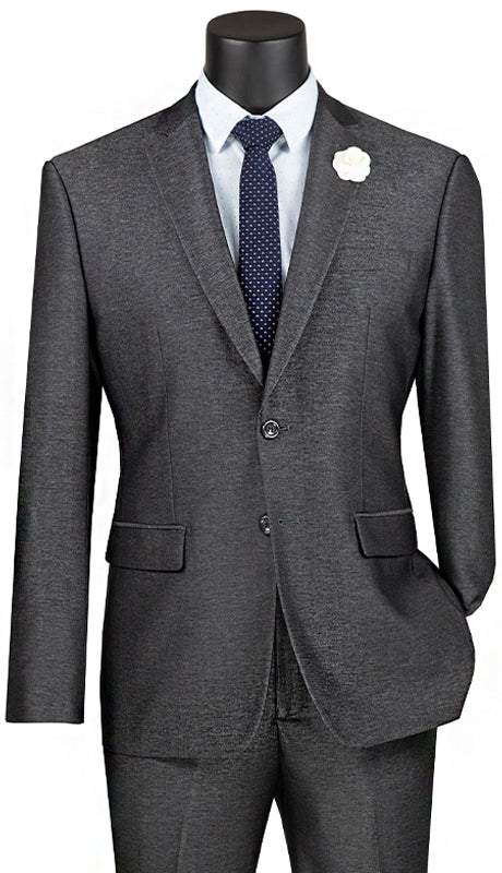 Slim Fit Men Suit S2RK-7-Smoke - Church Suits For Less