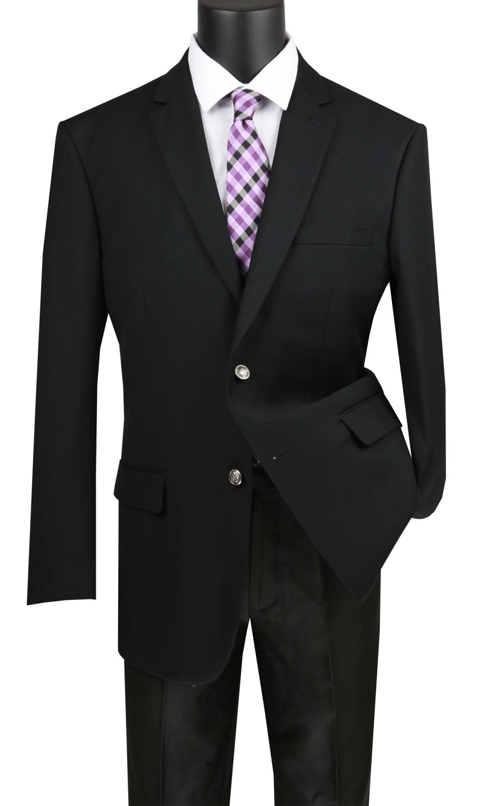 Men Regular Fit Sport Coat B-TRC-Black - Church Suits For Less
