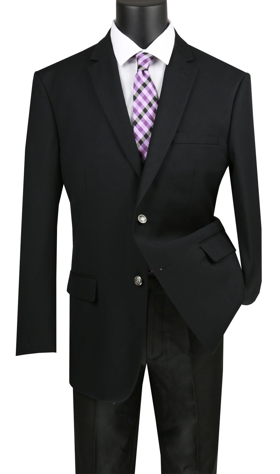 Vinci Men Sport Coat B-TRC-Black - Church Suits For Less