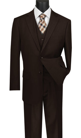Vinci Men Suit V2RS-7C-Brown - Church Suits For Less