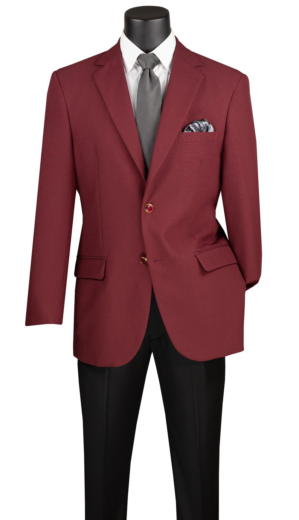 Vinci Sport Coat Z-2PPC-Burgundy - Church Suits For Less