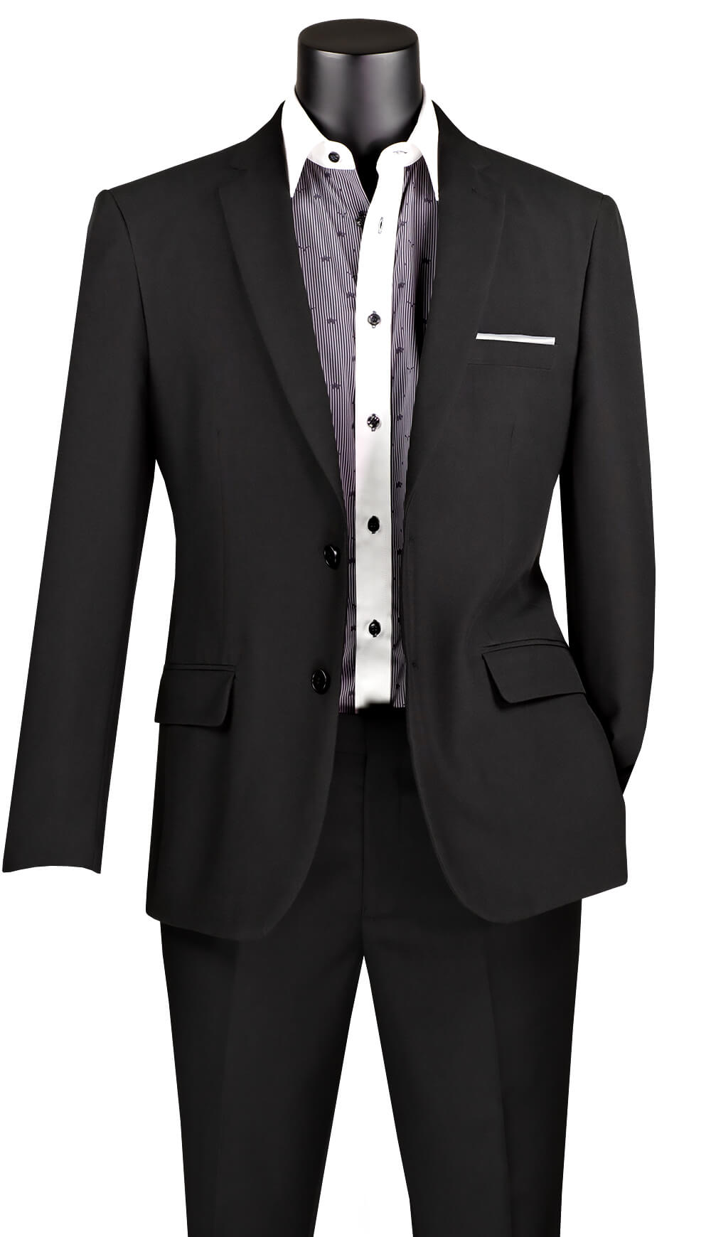 Men Slim Fit Jacket Z-S2PP-Black - Church Suits For Less