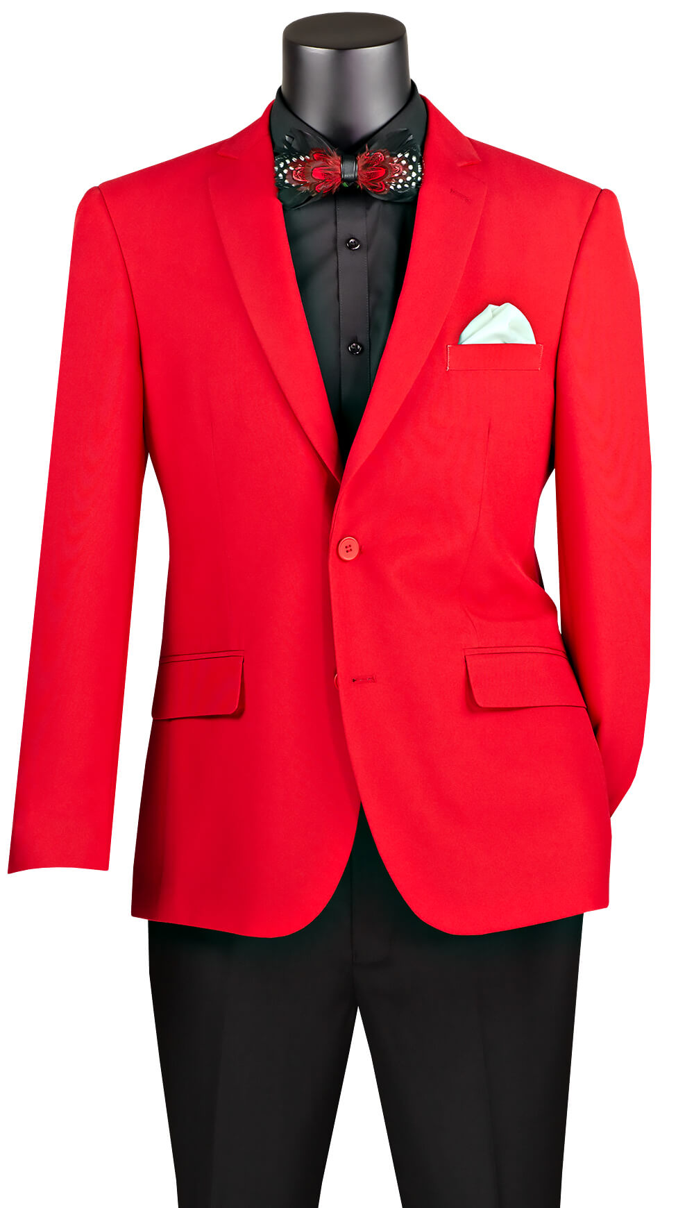 Men Slim Fit Jacket Z-S2PP-Red - Church Suits For Less