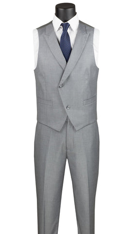 Vinci Suit MV2TRC-Light Grey - Church Suits For Less