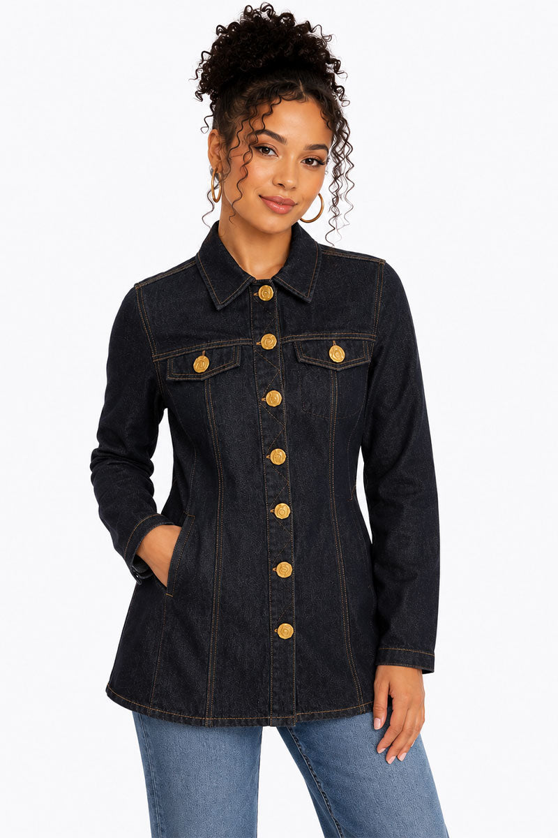Women Jean Jacket JC001-Blue