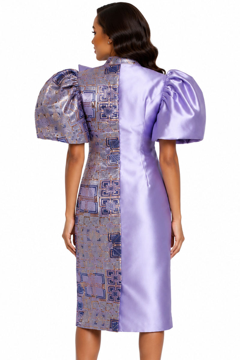 Chancele by Tally Taylor Church Dress 9848-Purple Multi